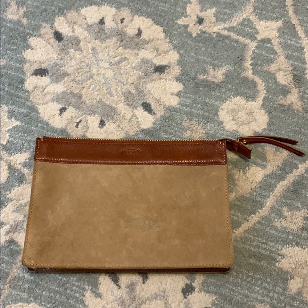 Abercrombie genuine leather clutch